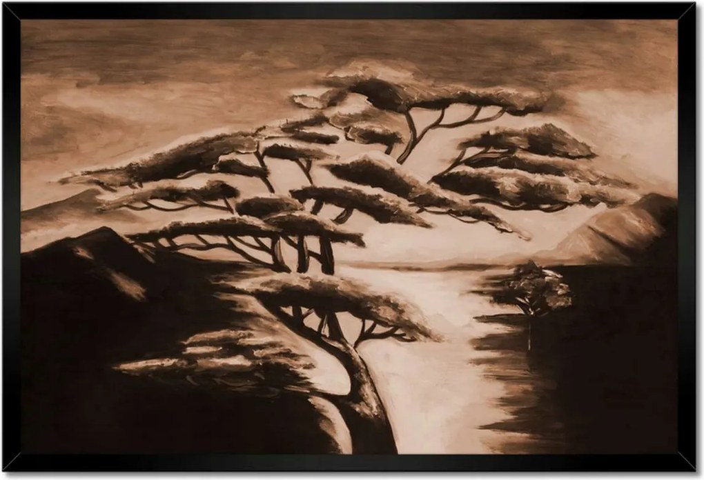 Poszterek keretben 60x40 Afrikai fa
