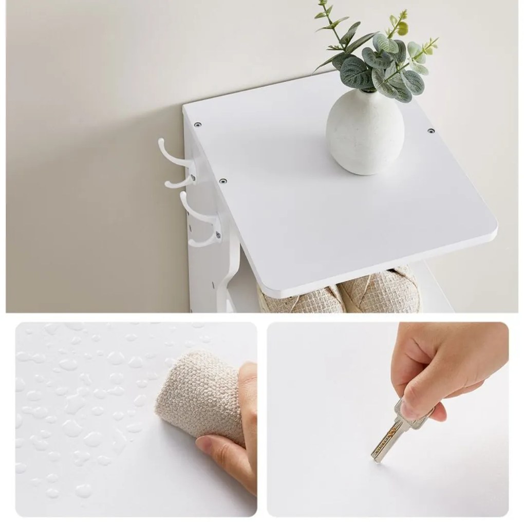 CINDY cipőtartó, 6 szint, 30x26,4x110,4 cm, fehér Vasagle