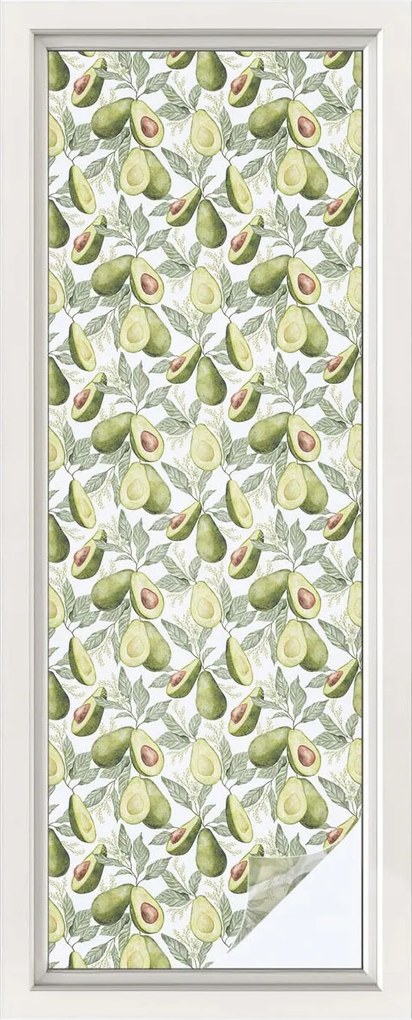 Öntapadós szélvédő furnér adatvédelem avokádó levelek 50x146