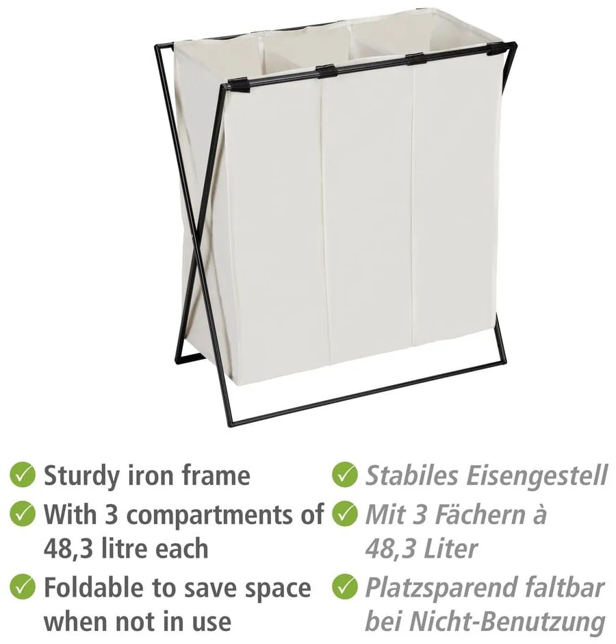 Textil szennyeskosár 145 l Trio – Wenko
