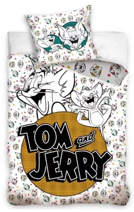 Tom és Jerry White ágyneműhuzat 140×200cm, 70x90 cm