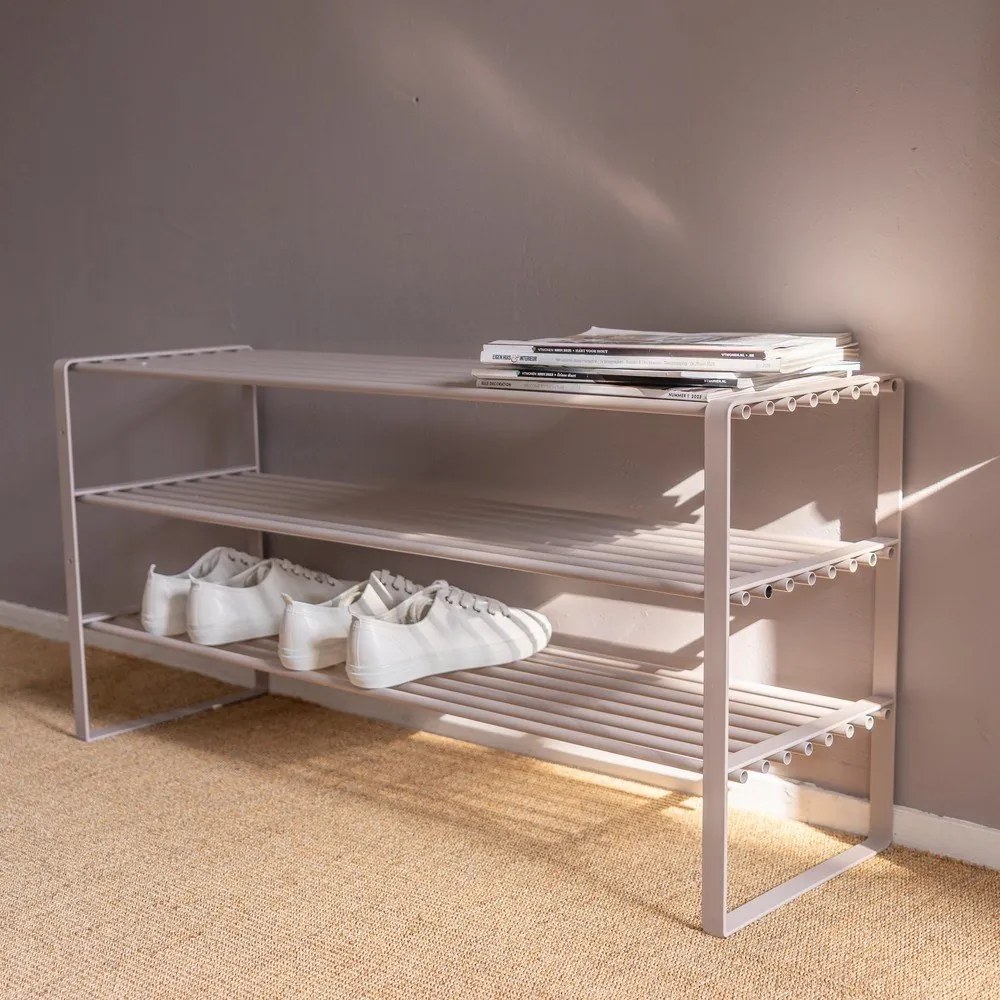 Szürkésbarna fém cipőtartó 70x48,5x29 cm Rex – Spinder Design