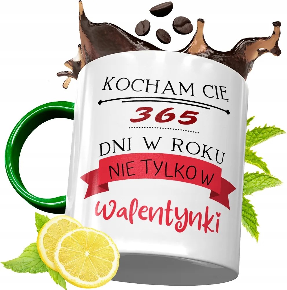 Zöld Bögre Valentin Napra Szerelmeseknek fényképes nyomtatással