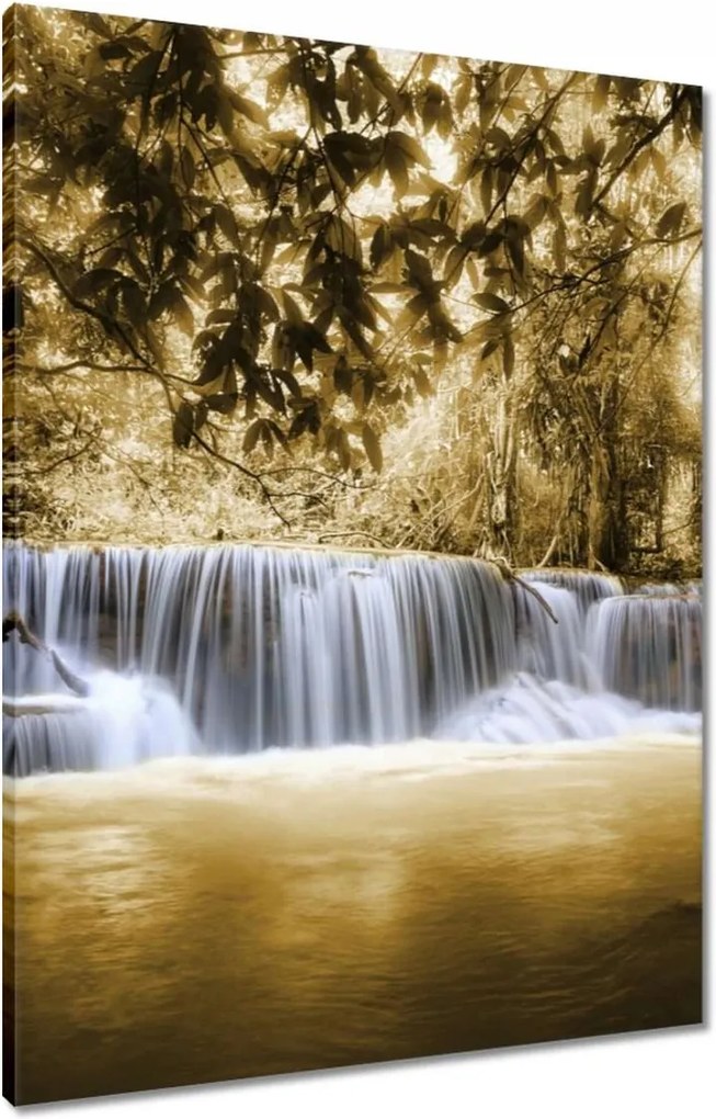 Vászonkép 60x80 Szépia színű vízesés