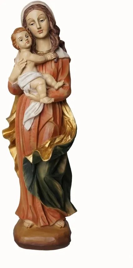 Szűzanya figura a kis Jézussal 39cm magas Kézzel Festett