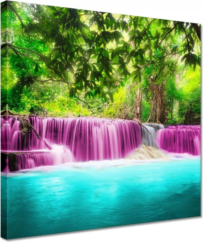 Vászonkép 30x30 Színes tájkép Vízesés