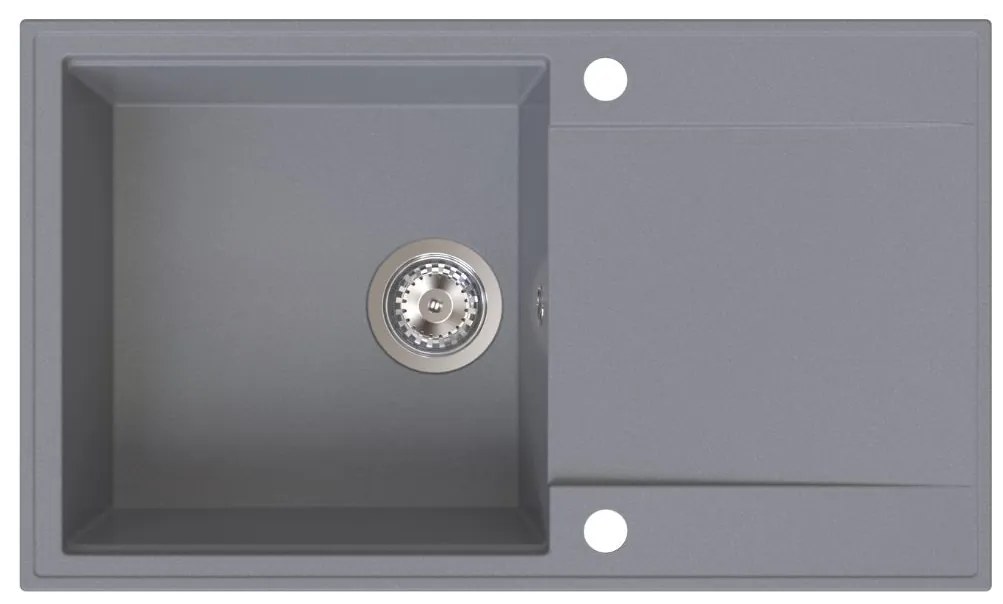 SINK Quality Quality Sink55 mosogató, gránit konyhai mosogató 780x460x215 mm, szürke, SKQ-SINK.D.1KDOL