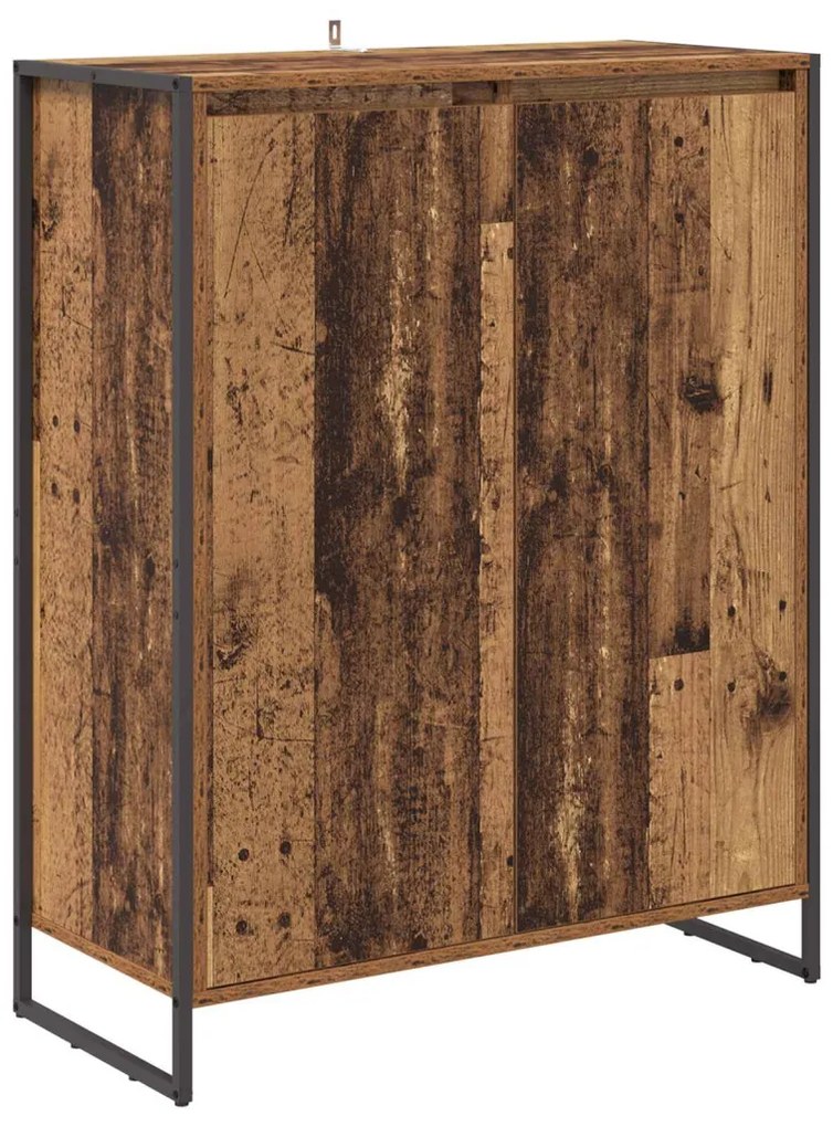 Cipőszekrény tárolóval ajtóval Öreg fa 79 x 36 x 100 cm Faanyag