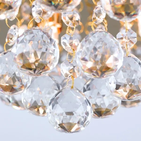 Orion DLU 2378/4/38-Kristály mennyezeti lámpa GLORIA 4xG9/40W/230V átm. 38 cm arany