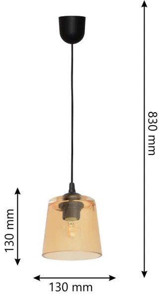 Csillár zsinóron LUCEA 1xE27/15W/230V