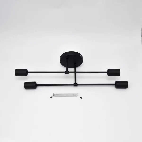 LED Felületre szerelhető csillár CAMBRIDGE 4xE27/8W/230V fekete