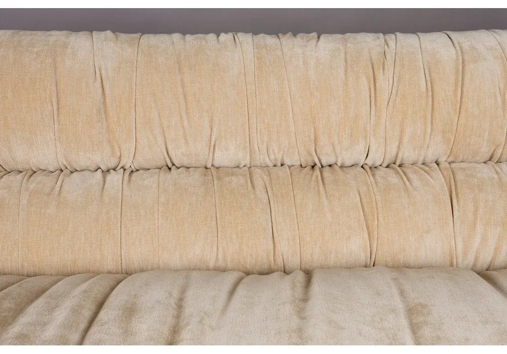 Bézs bársony kanapé 214 cm Douglas – Dutchbone