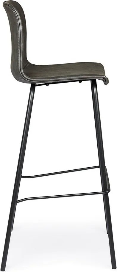 Sötétszürke kárpitozott bárszék (ülésmagasság 75 cm) Kyra – Bizzotto