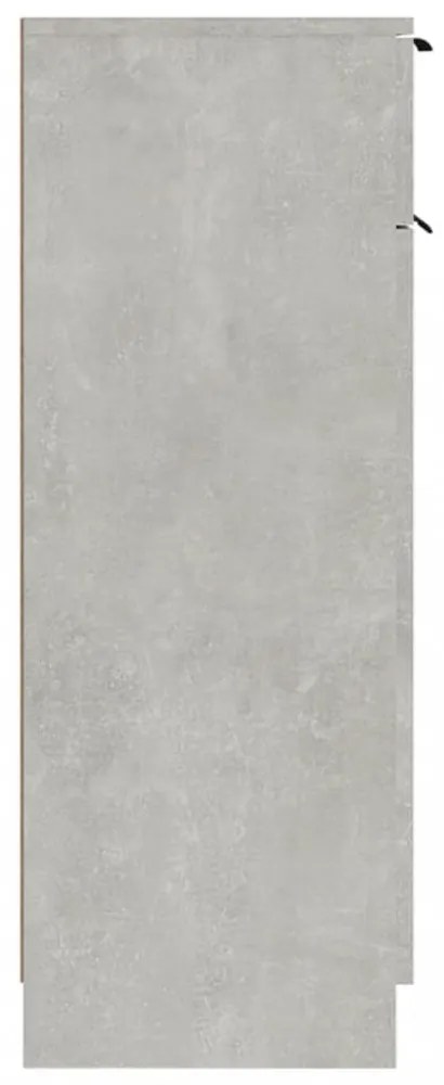 betonszürke szerelt fa fürdőszobaszekrény 32 x 34 x 90 cm