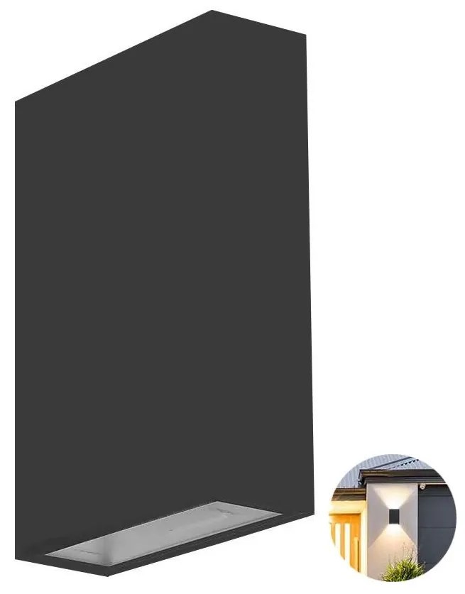 LED Kültéri fali lámpa LED/4W/230V 3000K IP65 fekete