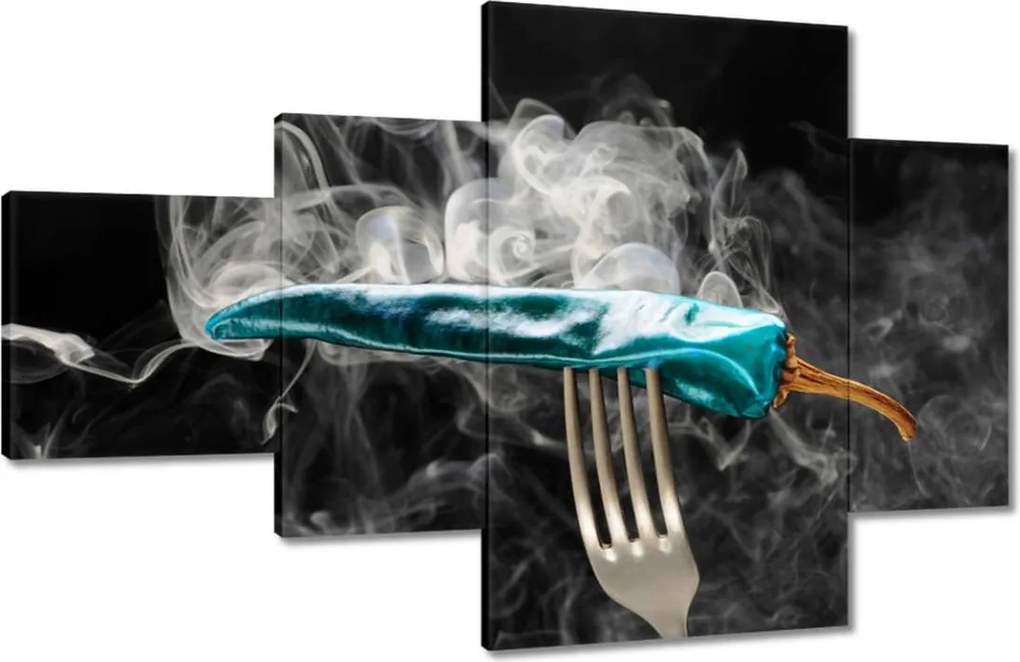 Vászonkép 130x80 Kék paprika