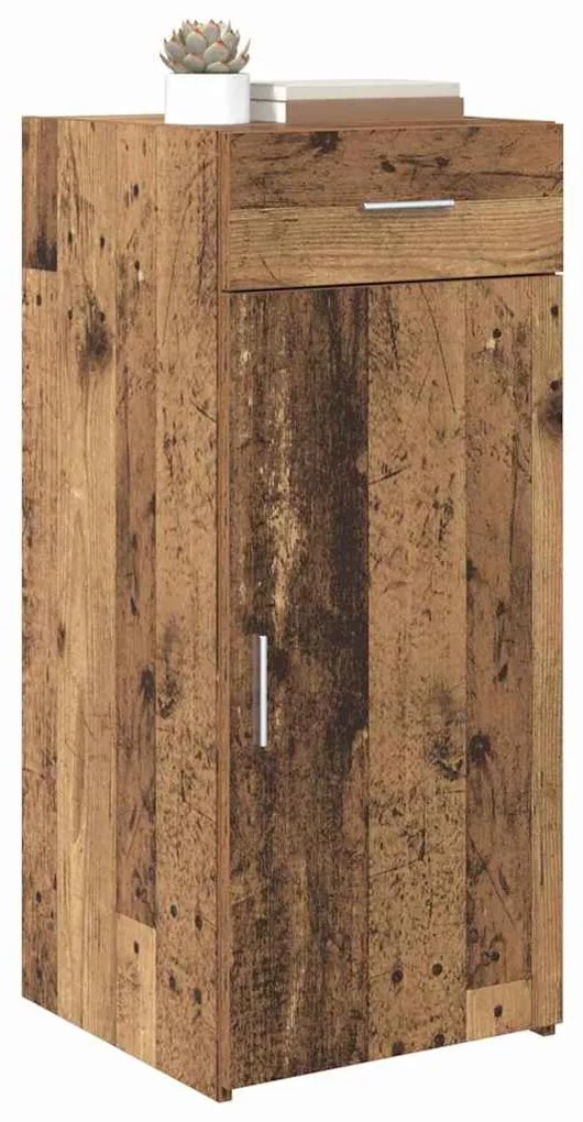 Széf fiókkal kézműves tölgy 42.5 x 40 x 93 cm Faanyag