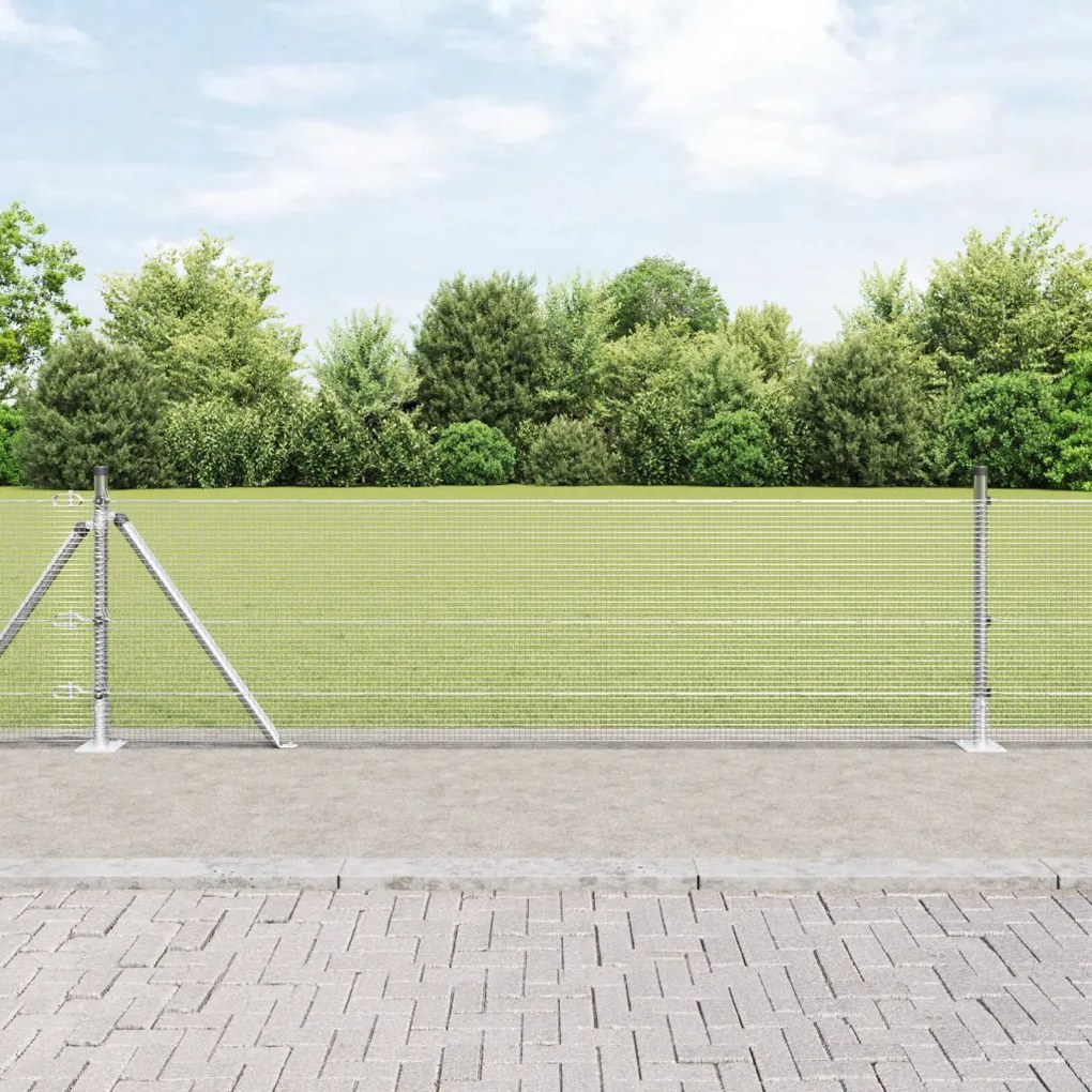 Horganyzott Drótkerítés 7 Flanged Posttal 0.4x10 m
