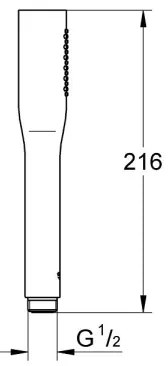 GROHE 27458000 - Kézi zuhany VITALIO GET STICK 216 mm fényes króm