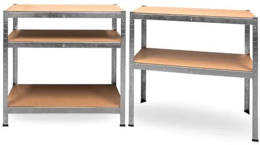 monzana® Polc 170x75x30 cm - ezüst