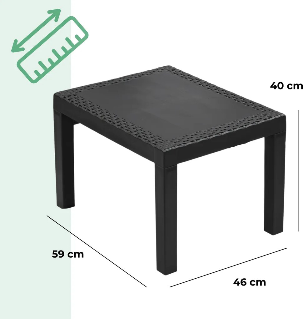 Kerti garnitúra FOREST, 3 részes, antracit színben I.P.A.E-Progarden