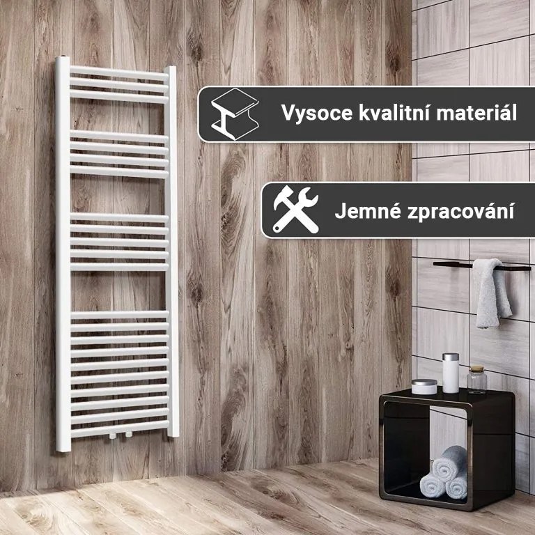 AQUAMARIN Fürdőszoba radiátor 140 x 60 cm fehér