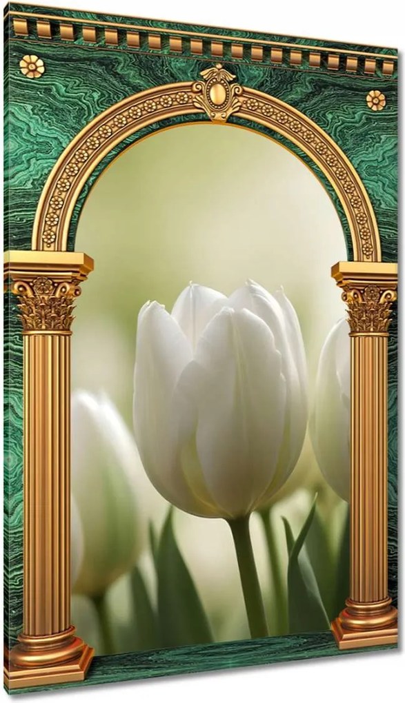 Vászonkép 80x120 Fehér tulipánok
