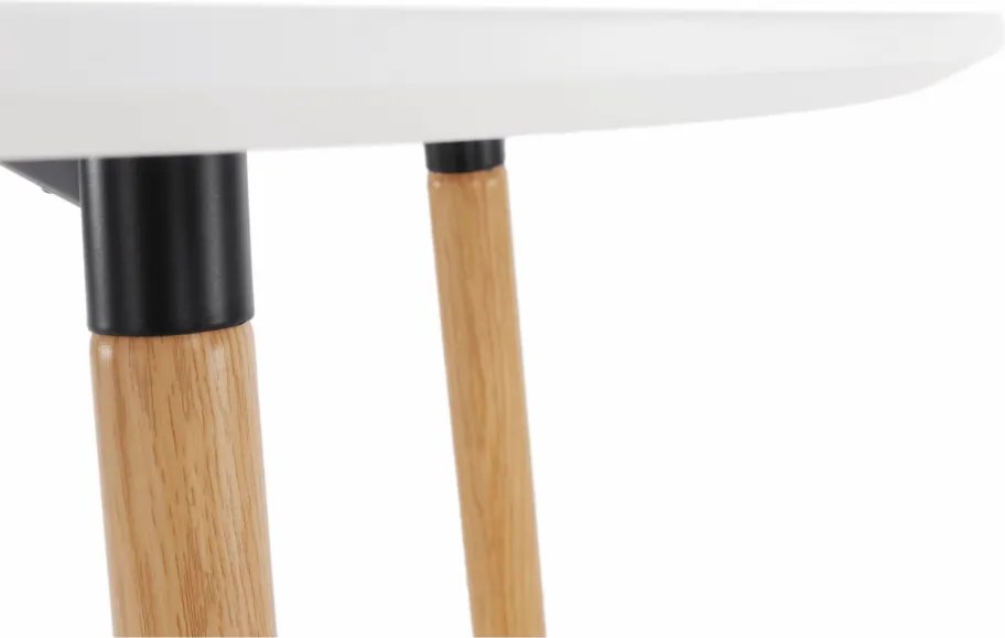 Bárasztal, fehér/tölgy, átmérő 60 cm, IMAM