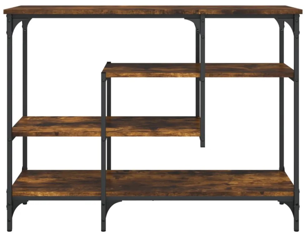 füstös tölgy színű tálalóasztal polcokkal 100 x 35 x 75 cm