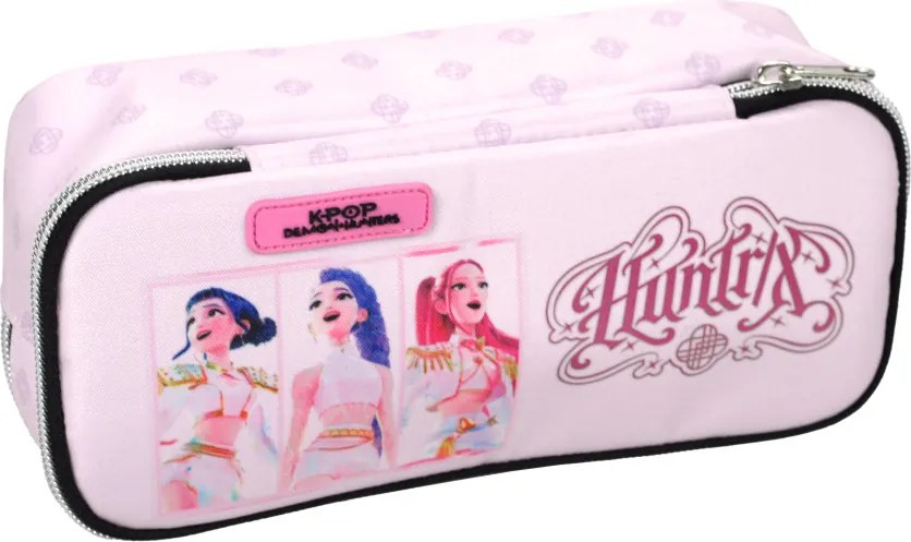 K-pop Démonvadászok Pink 2 rekeszes tolltartó 26 cm