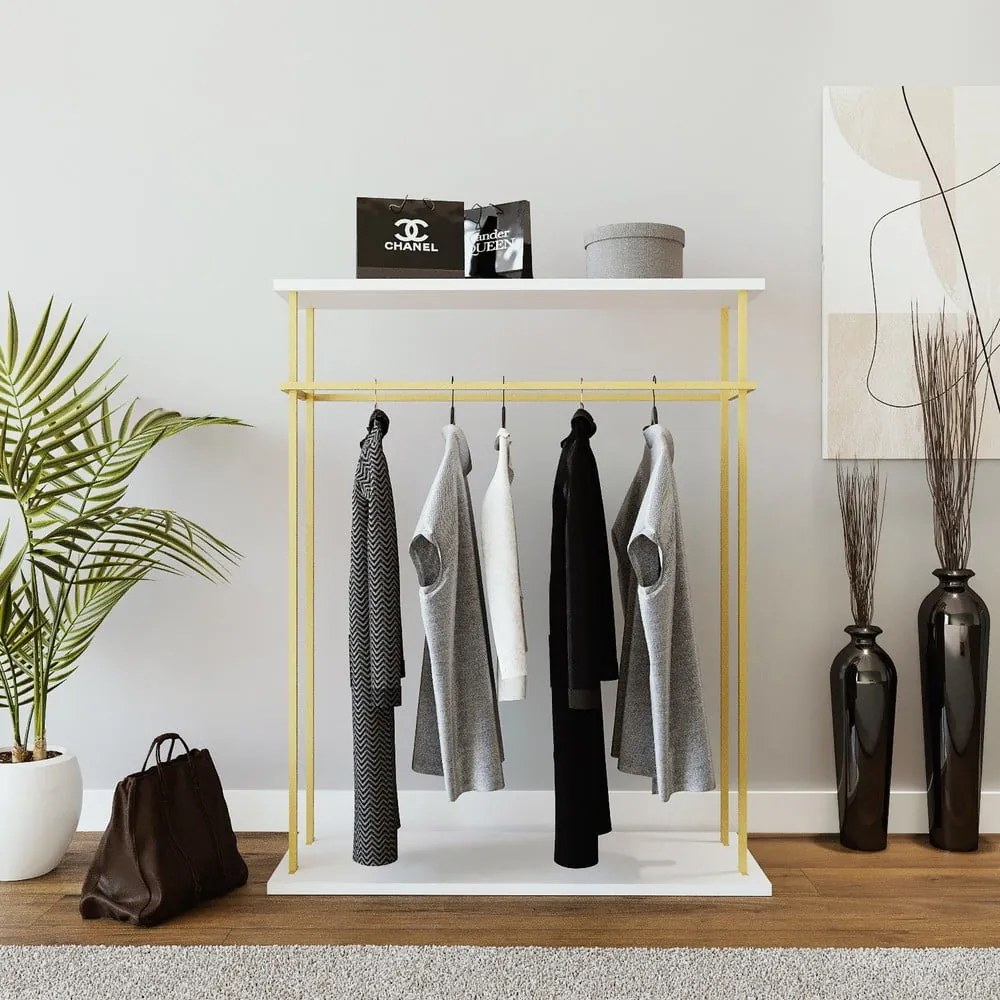 Fehér ruhatartó állvány Wuppertal – Kalune Design