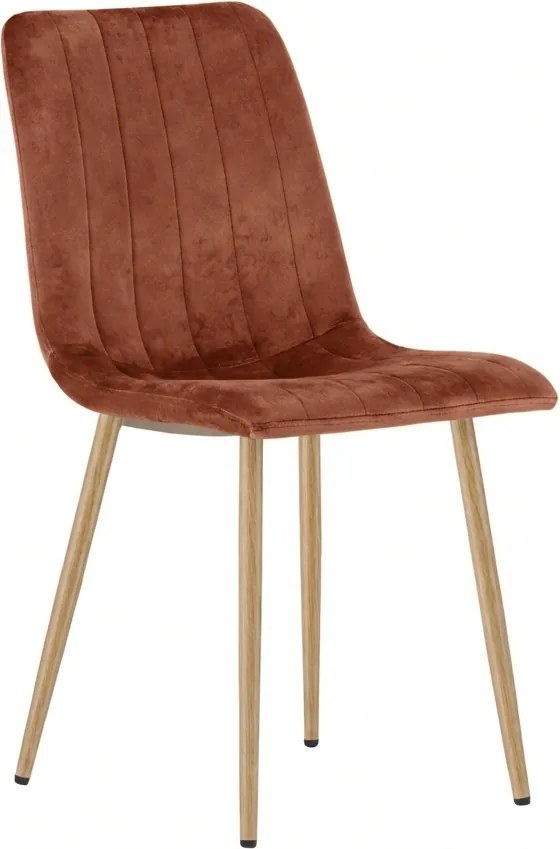 Gesztenyebarna bársonyszék LAVA