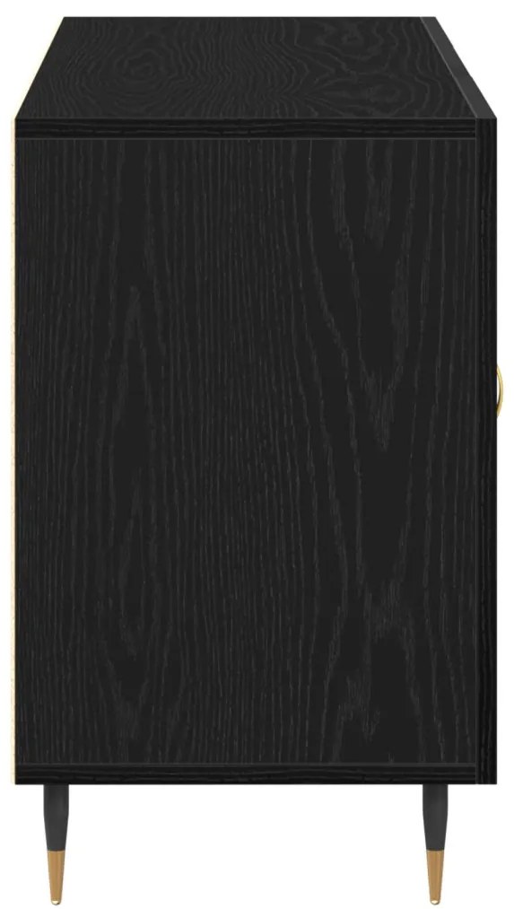 Oldalszekrény Fekete Tölgy 100x36x60 cm Mérnöki Fa