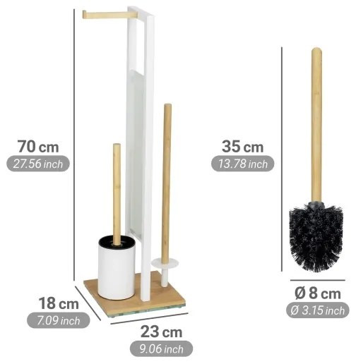 WENKO 26214100 - RIVALTA WC szett 18x70 cm barna/fehér