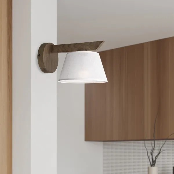 Brilagi - LED fali lámpa ANTHONY 1xE14/40W/230V diófa/fehér