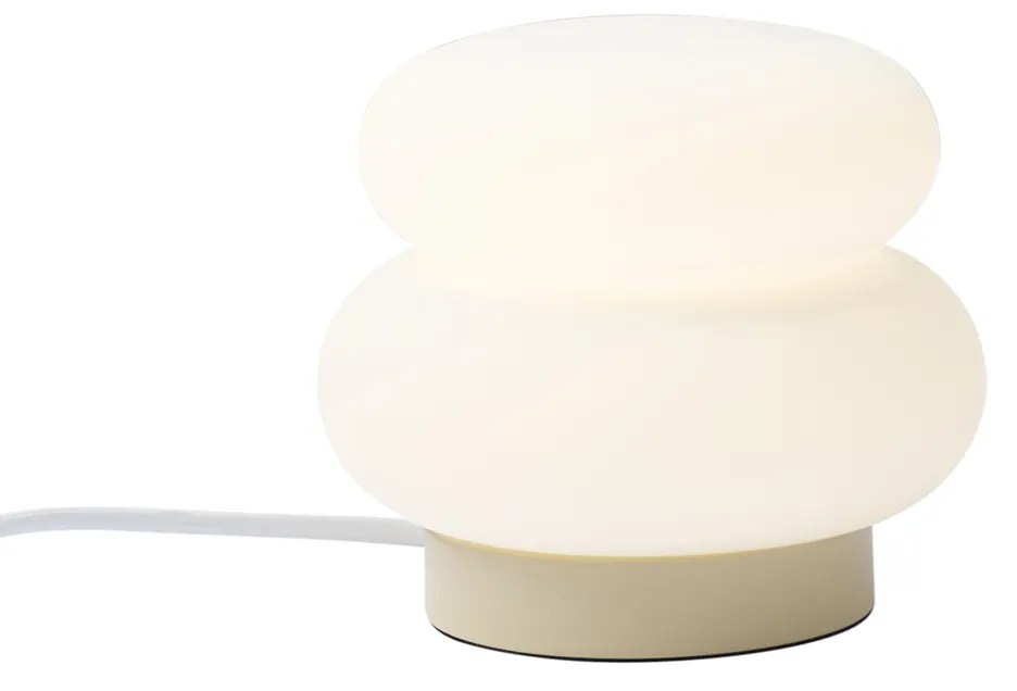 Japandi asztali lámpa bézs színben, opálüveggel, 15 cm - Miele