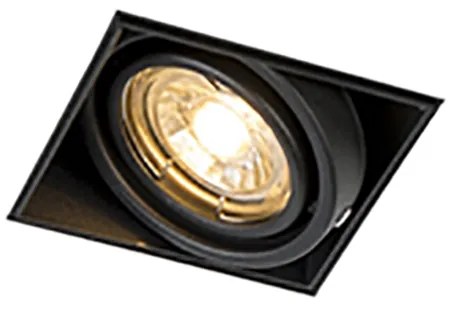 Beépített spotlámpa fekete GU10 forgatható és dönthető keret nélküli - Oneon