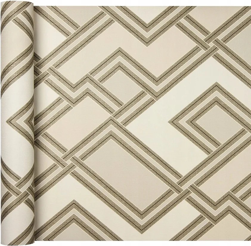 Tapéta Modern bézs-arany geometria