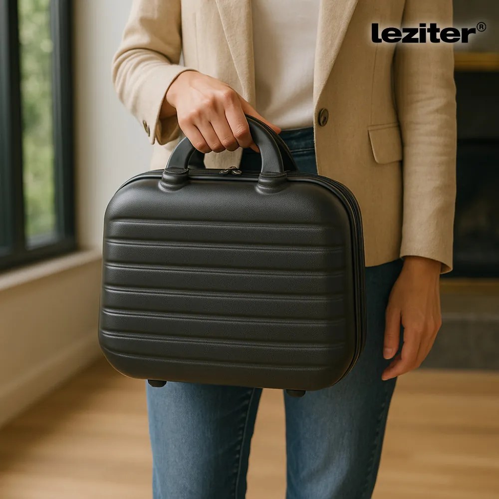 TraveLux Max IX gurulós bőrönd szett fekete