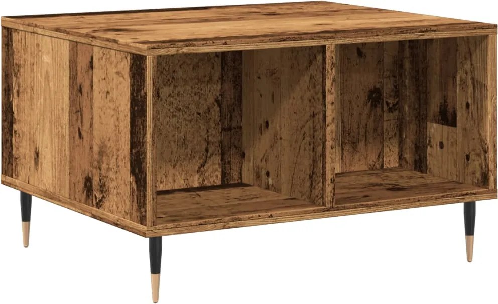 vidaXL antik fa színű szerelt fa dohányzóasztal 60x50x36,5 cm