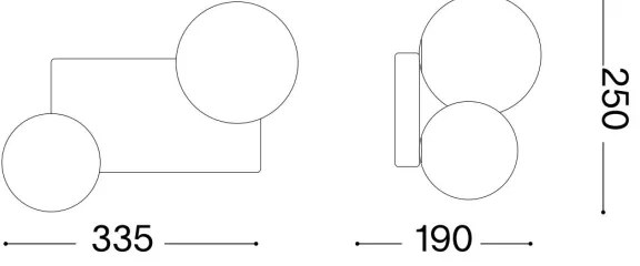 Ideal Lux - LED Mennyezeti lámpa PENTA 2xG9/3W/230V arany