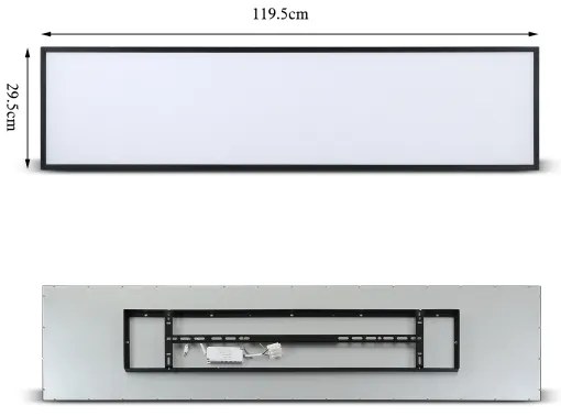 Brilagi - SLIMFRAME LED dimmelhető lámpatest LED/58W/230V 120x30 cm fekete + távirányító