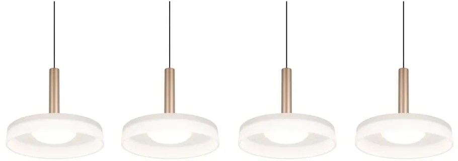 Fekete-fehér-aranyszínű LED dimmelhető függőlámpa üveg búrával Celeste – Trio