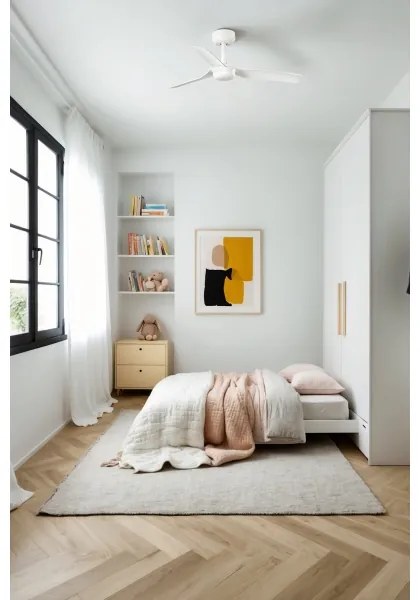 FARO 33820 - Mennyezeti ventilátor MINI PUNT S fehér átm. 90 cm + távirányítás