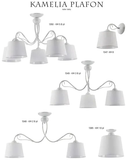 Jupiter 1349 - KM 3 PB - KAMELIA mennyezeti lámpa 3xE27/60W/230V