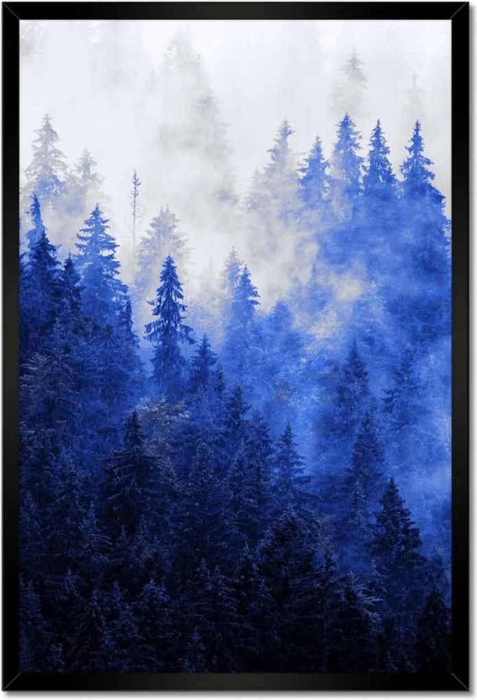 Poszterek keretben 40x60 Kék táj Hegyek