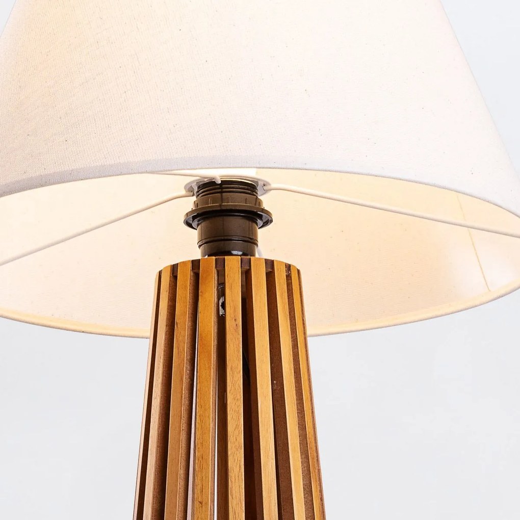 Quintiesse modern skandináv asztali lámpa slatted fa elsqn-slatted-tlteak