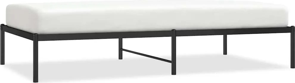 vidaXL fekete fém ágykeret 100 x 190 cm