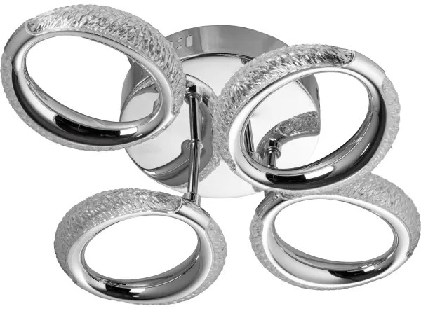 LED Mennyezeti lámpa 4xLED/14W/230V 3000-5000K 37x43 cm fényezett króm