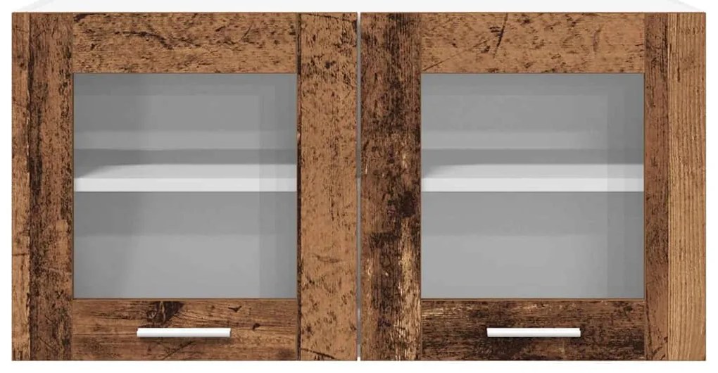 Függő szekrény Riga Régi fa és fehér 80 x 31 x 40 cm Faanyag